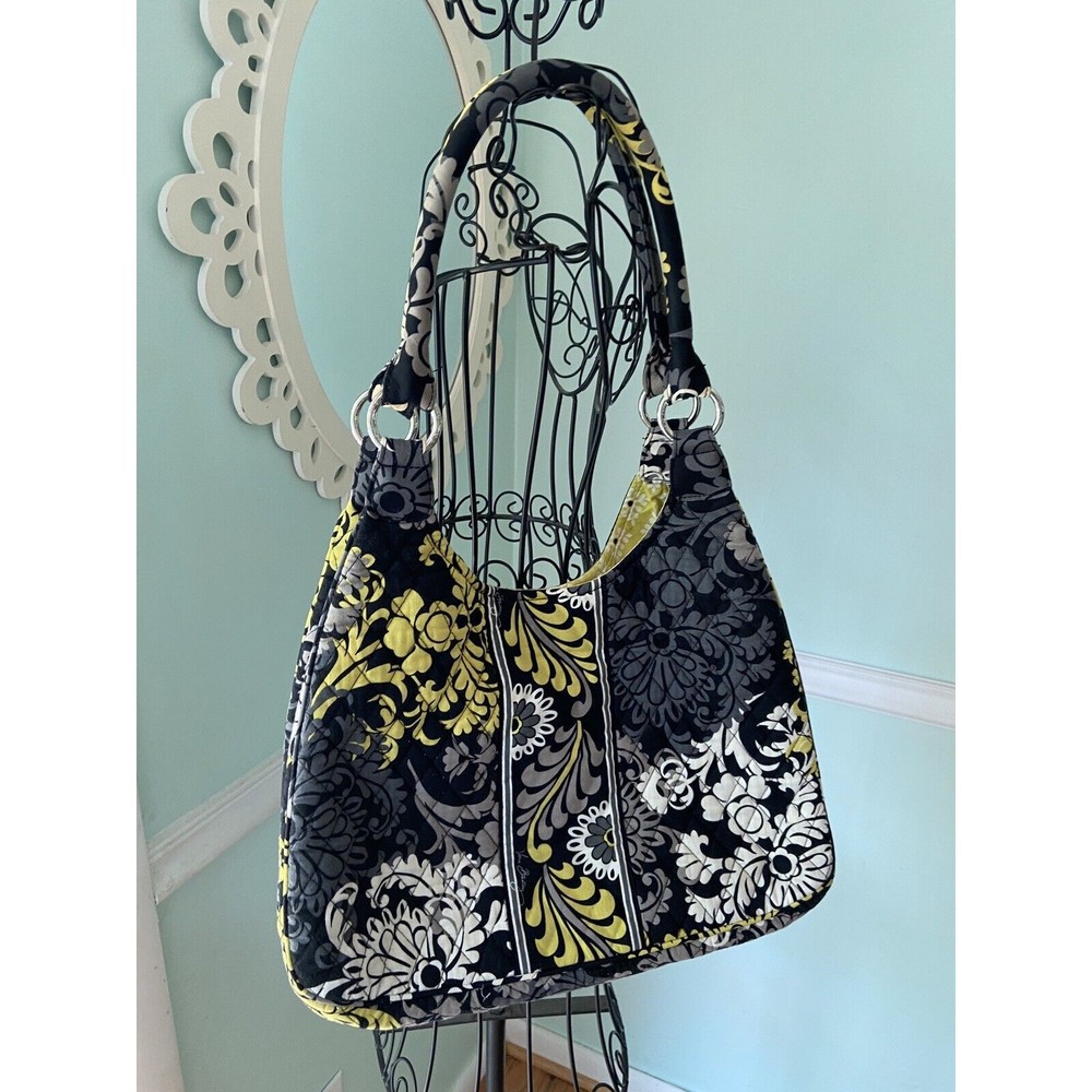 VERA BRADLEY ~ Shoulder Purse Handbag in‎ Baroque Yellow Black Gray